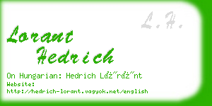 lorant hedrich business card